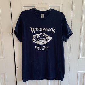 Woodman's of Essex T-shirt Navy Blue Medium NWOT